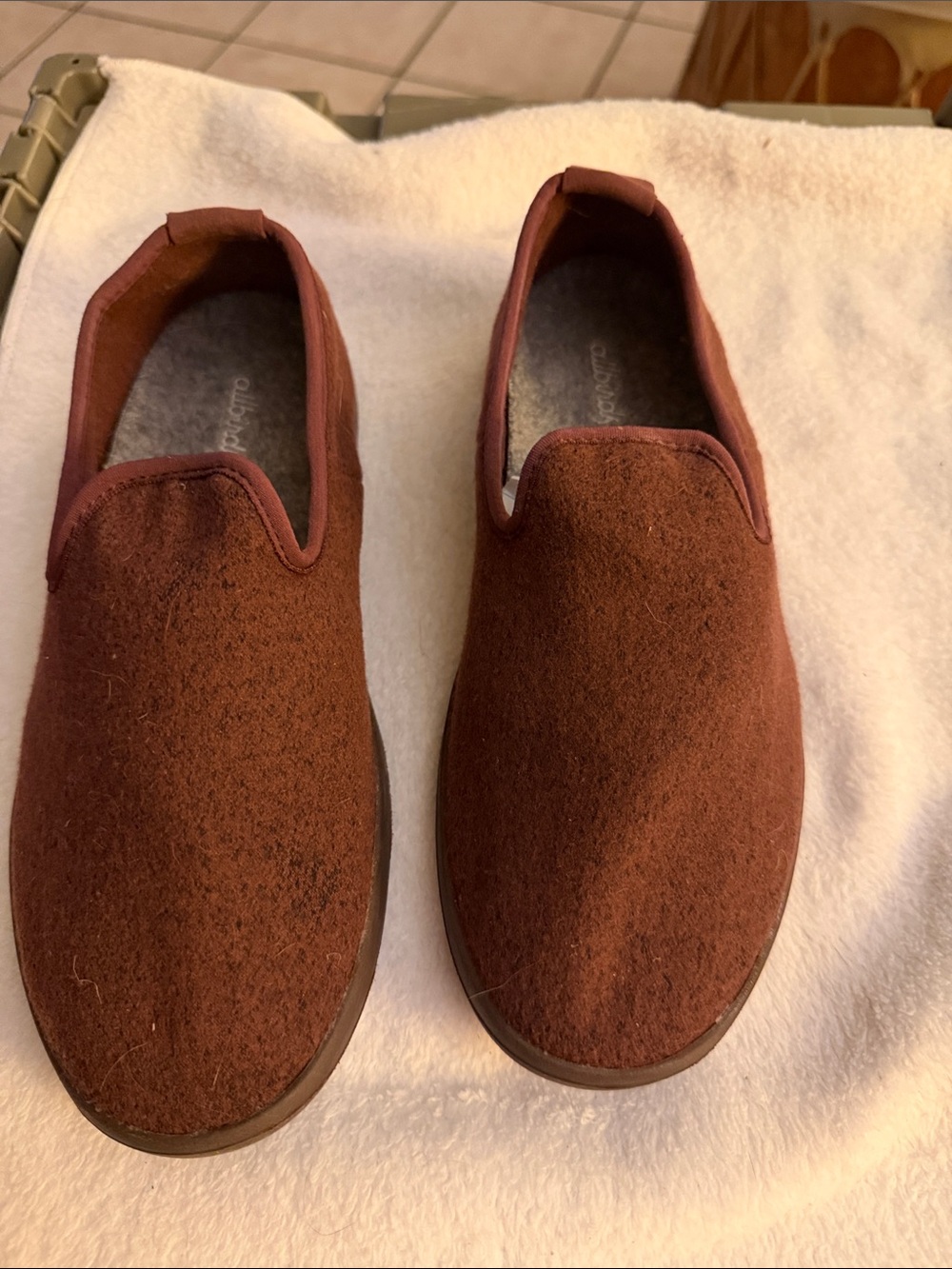 allbirds Women's Slip-On Wool Loafers in Rust